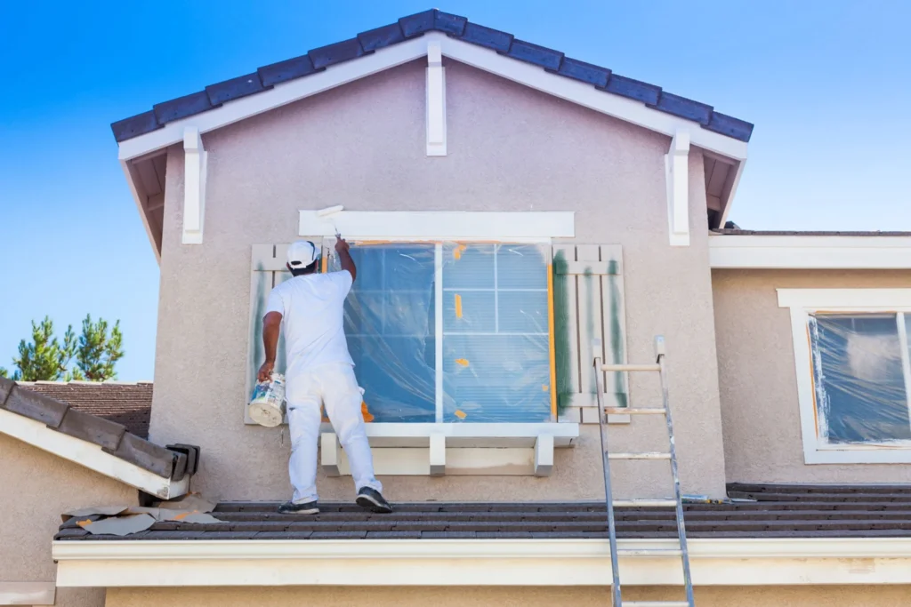 Preparing house for painting
